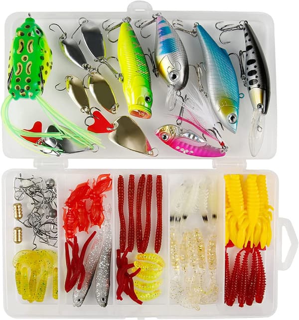 109st Fiskedragset med set inklusive Wobbler Spinnbaits