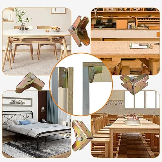 4 x Table Legs, Folding Hinge with Locking, Table Legs, Folding Hinges, Locking, Table Legs, Support Holder,