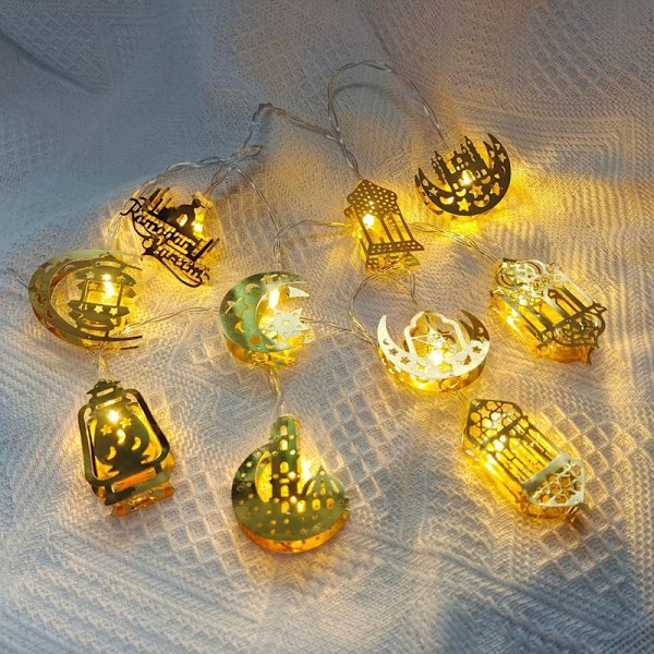 Ramadan Mubarak Eid String Lights Dekorationer Ramadan Fairy Lights Eid Mubarak Ramadan String Lights