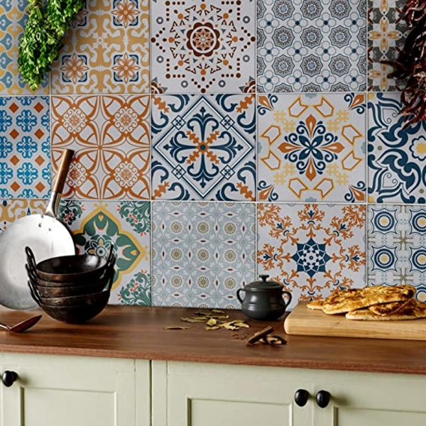24 stycken kakeldekaler för kök och badrum (Tile Style Decals