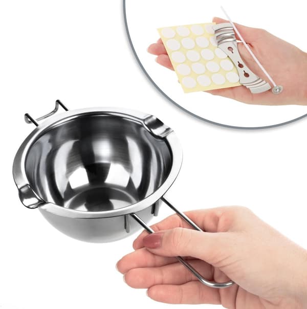candle making set - 243-piece candle production accessory set - candle wicks, melting pot,