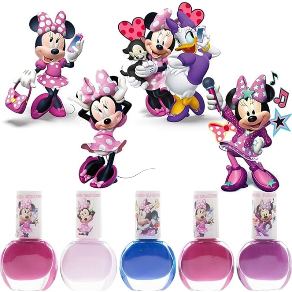 Disney Minnie Mouse - Townley Girl Giftfri avskalad nagellackset för tjejer, glitter o