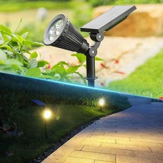 Solcellslampor för utomhusbruk med skymningssensor, 4 x LED