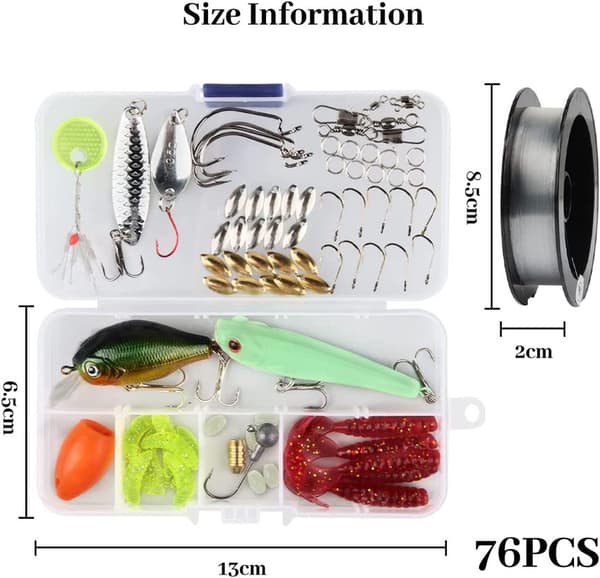 Set, 96 delar Set, Fiskeredskap Assorted,