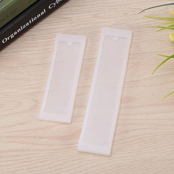 2pcs Resin Molds Set Bookmark Epoxy DIY Rectangle Silicone Mold Making Epoxy Resin Jewelry Craft Tools
