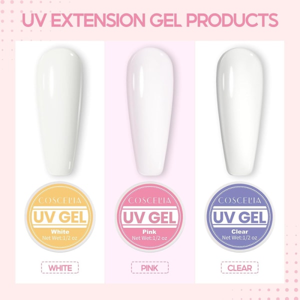 UV Gel Nagellack 3 delar U V Gel Nagellack med Nagellack Remover Soak Gel Nagellack