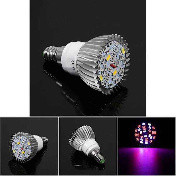 LED-växtlampor Växtlampor för inomhusväxter, Ljus 8W 28W 85V 28 för Belysningslampa Hemodlande Glödlampor (E14)