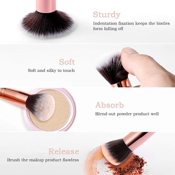 Sminkborstar DUAIU 15st Marmor Makeup Brush Set