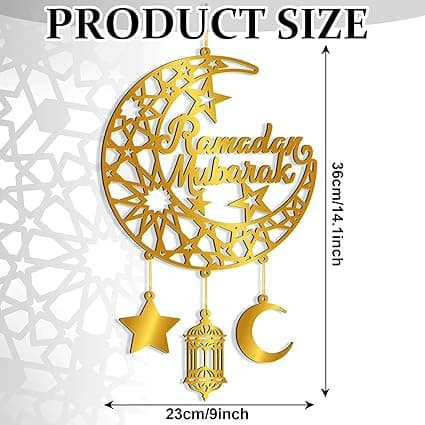 Ramadan Decoration Moon Acrylic Eid Mubarak Ramadan Kareem Decorations