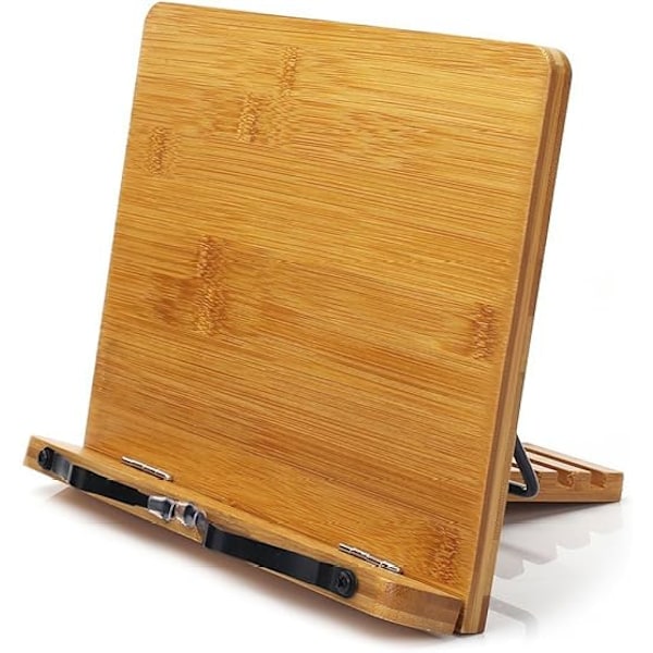 Holder, wishacc Bamboo Adjustable Book Stand Holder Tray and Page Paper Clips