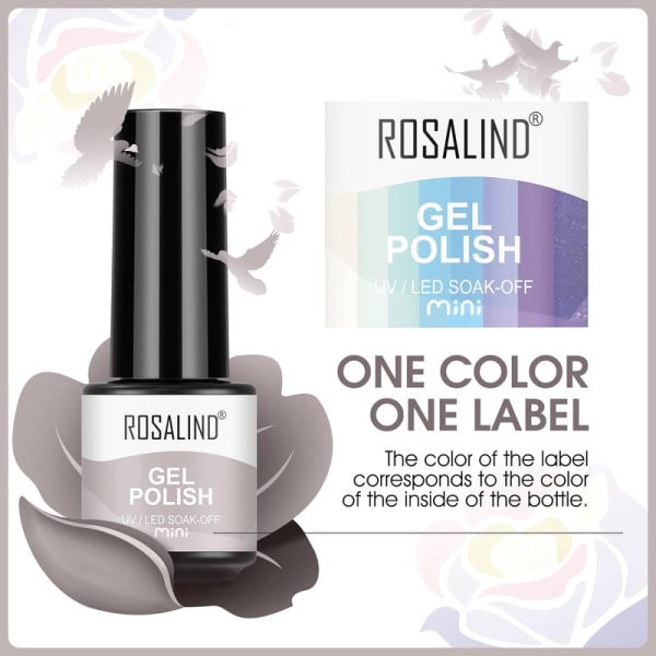 UV-nagellack 5 färger grå Scalac nagellack