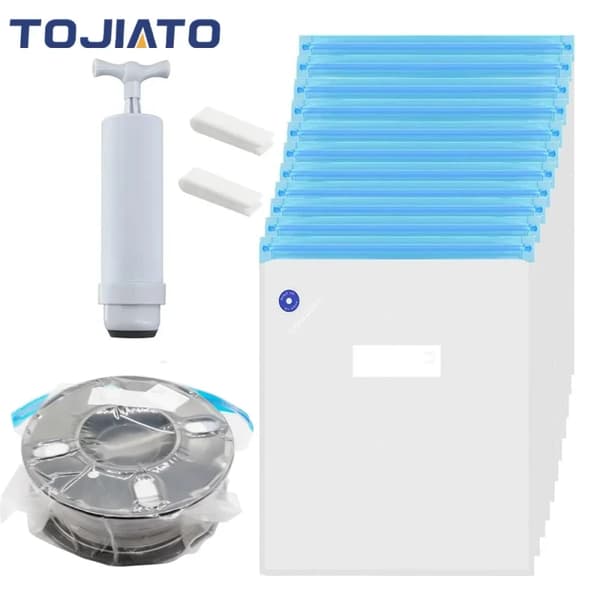 10pcs bag pump 3D Printer Filament Storage Bag PLA ABS TPU Filament Vacuum Bag Filament Dryer Keep Dry Avoid Consumable Moisture for 3D Printer