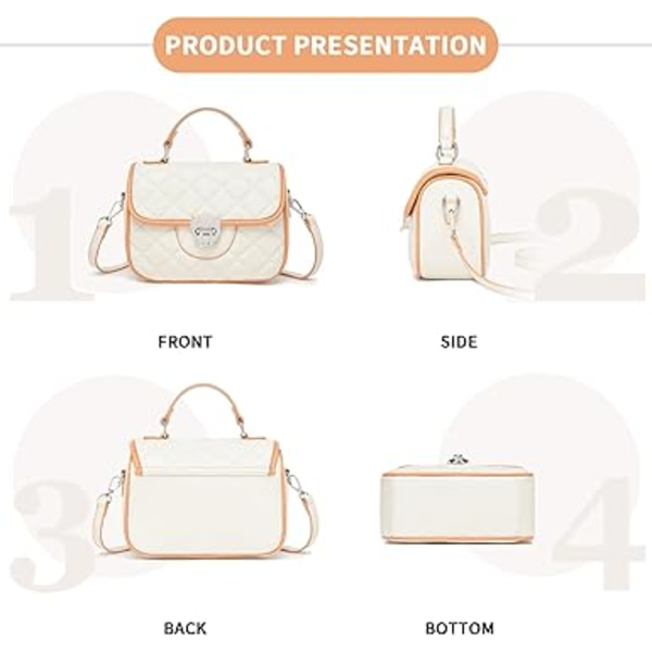 Women's Shoulder Bag, Soft PU Leather Bag Trendy Pattern Lozenge Pattern Adjustable Strap