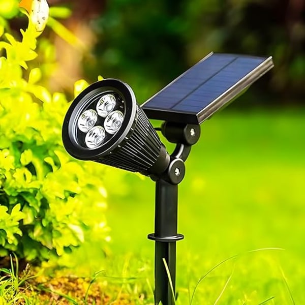 Solcellslampor för utomhusbruk med skymningssensor, 4 x LED