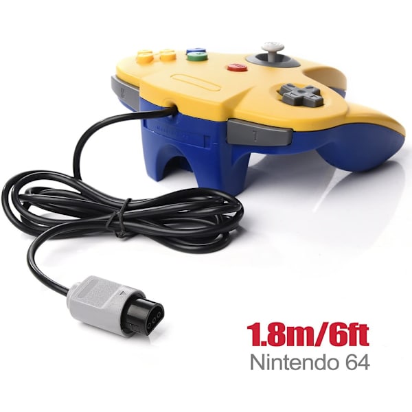 Set med 2 Retro 64-bitars N64 Controller Gamepad