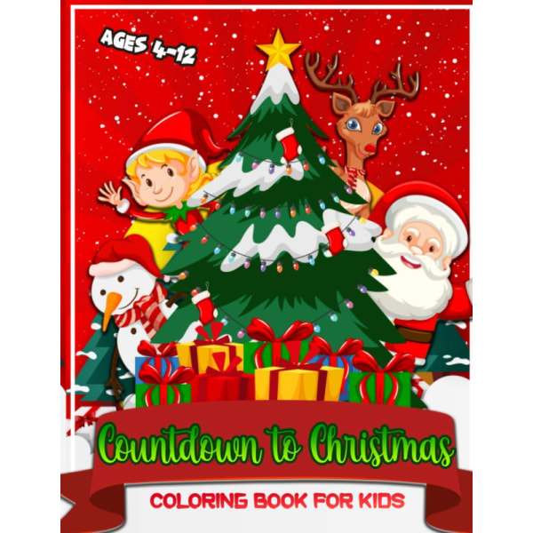 Nedräkning till julmålarbok för barn i åldrarna 4-12: Vinterjul