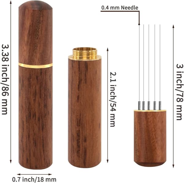 Espresso kaffeblandare 5 stift 0,4 mm espressodistributionsverktyg,