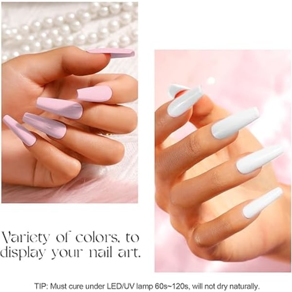 Gellackset med 6 Färger 5ml Ljusrosa Mörkrosa Glittrande Rosa Shellac Gellack UV-set Gellack