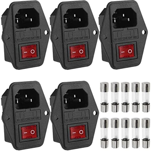 5 stycken kallenheter inbyggd kontakt inbyggt uttag,