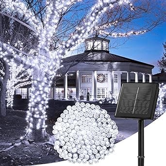 Solar Light String - 20 m 200 LED String, drivs av solenergi, 8 belysningslägen