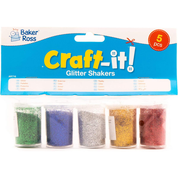 Ross Kids' Glitter Diffuser - För julhantverk och dekorationer (5 stycken), 20 g