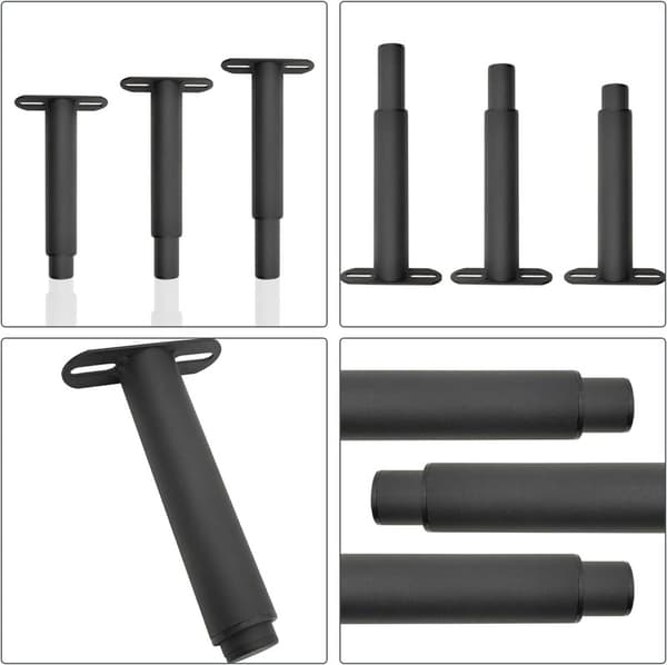 2 x Universal Bed Frame Legs, 18-23cm, Folding Legs, Cabinet Legs with Screwdriver, Cylindrical Threaded,