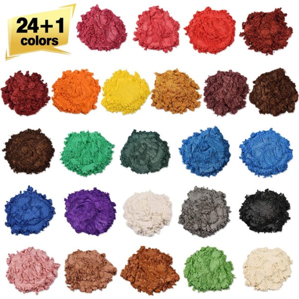 Epoxihartsfärg metallisk 25 färger, micapulver, färgpigment