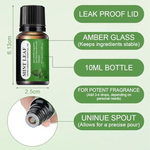 Eteriska Oljor Set, 8 x 10 ML doftoljor present, vattenlösliga doftoljor för diffusor, luftfuktare
