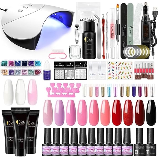 Gel Nägel Selber Set 10pc UV Nagellack Set Mit 36W UV/LED Nagellampe,