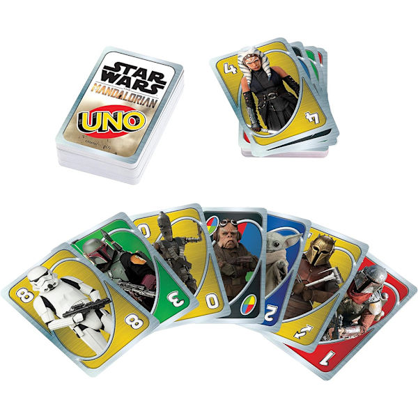 UNO Star Wars the Mandalorian Edition, kortspel, gåva för fans, tysk version, från 7 år