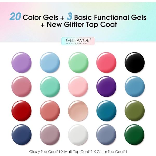 UV-gel nagellack 24 st rosa lila blå grön nagellack shellac gel nagellack