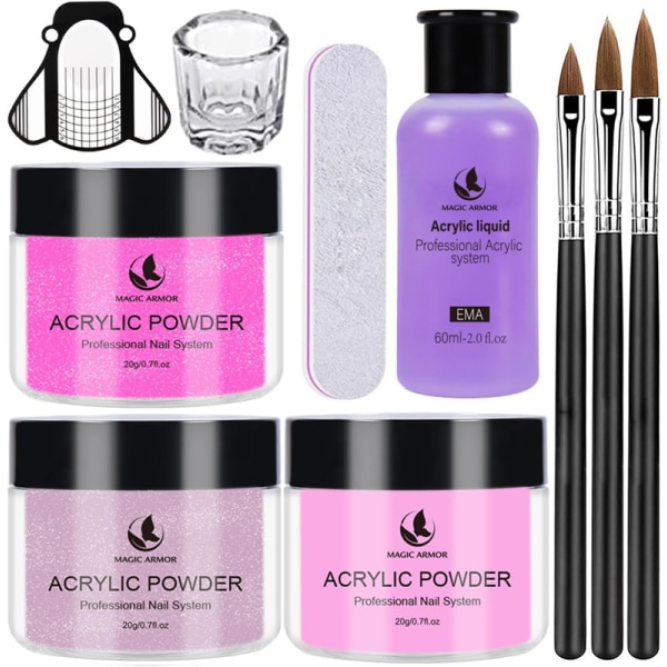 Acrylic Nail Kit Acrylic powder and professional liquid monomer set with acrylic