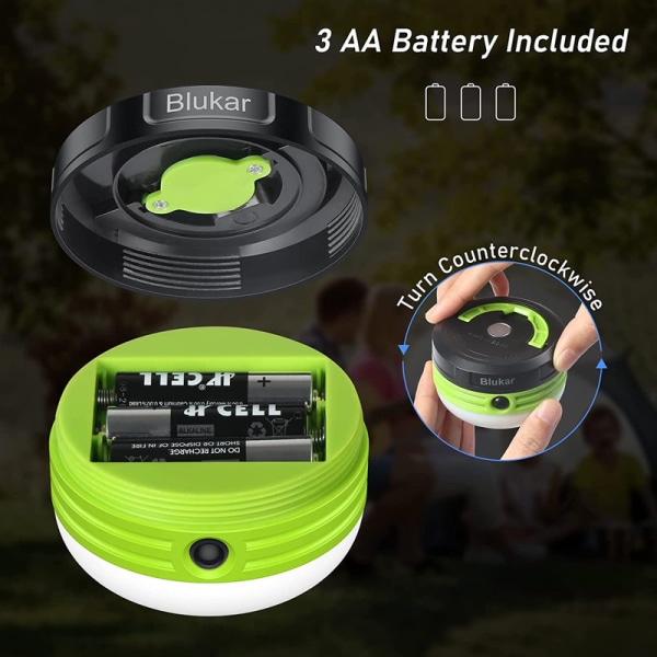 Campinglampa, Blukar Bärbar Camping Lykta med 3 Ljuslägen