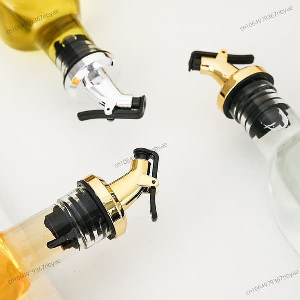 3 unit  Vin Olja Vinäger flaska propp pip Läcksäker munstycke dispenser Silver