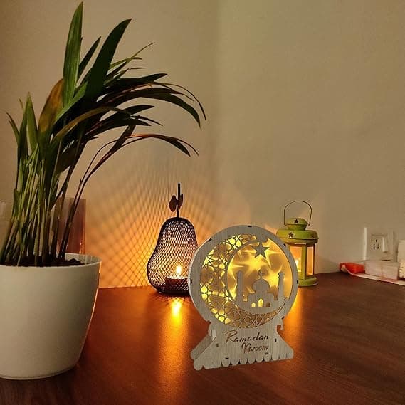 Ramazan Decor Ramadan Decoration Lantern 3D Moon and Stars Eid Mubarak Ramadan