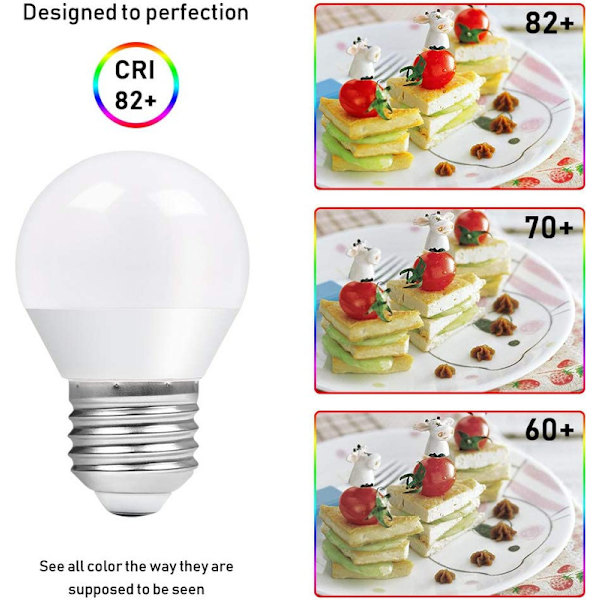 LED E27-lampa, LED-ljus liten , 5 st 6W G45 LED-golfbollslampa