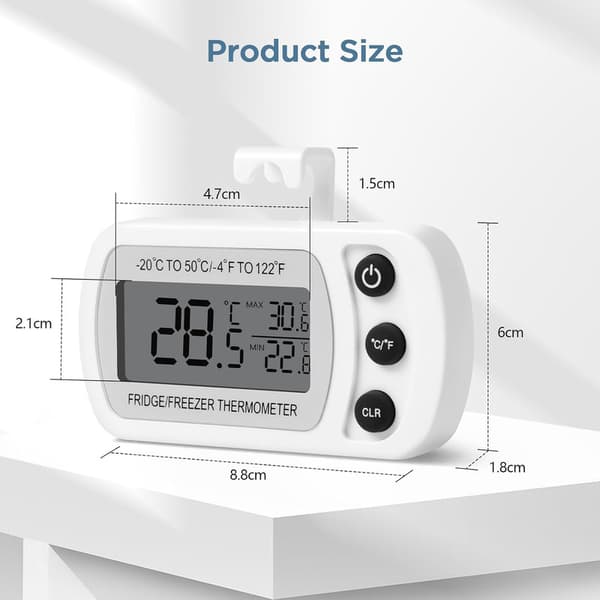 Termometer, hygrometer med sond, väderstation inomhus, utomhus, digital termorumstermometer