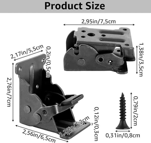 4 Pieces Table Legs, Folding Hinges 0-90 Degree, Folding Hinges, Support Holder with Locking, Table Legs,