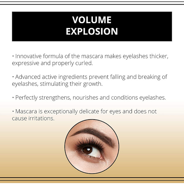 Big Volume Explosion Ögonfransförlängande Mascara Djupt Svart