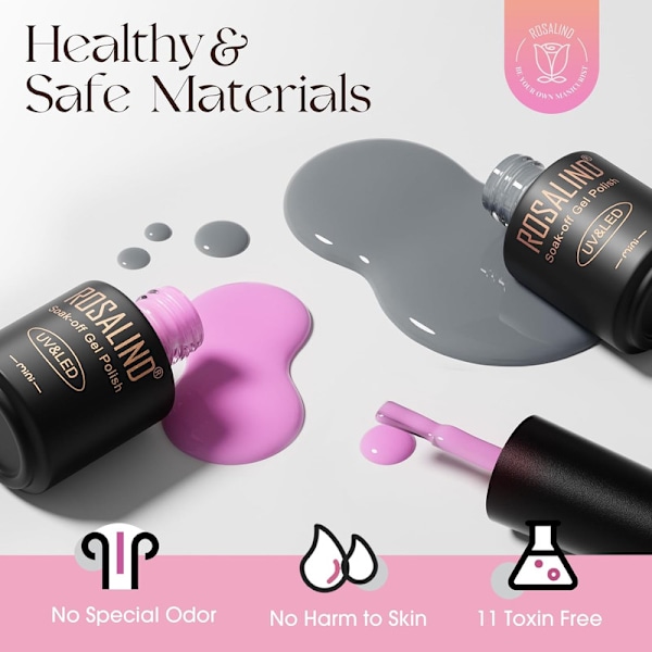 Macaron-serie Gelnagellack Set Gul Vit Rosa 12 Pastellfärger Sommar Vår Set 5ml