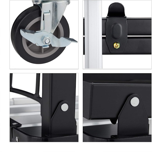Transport trolley, folding platform trolley, extendable and height-adjustable