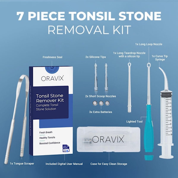 removes stones from tonsils | Tonsil stone removal kit