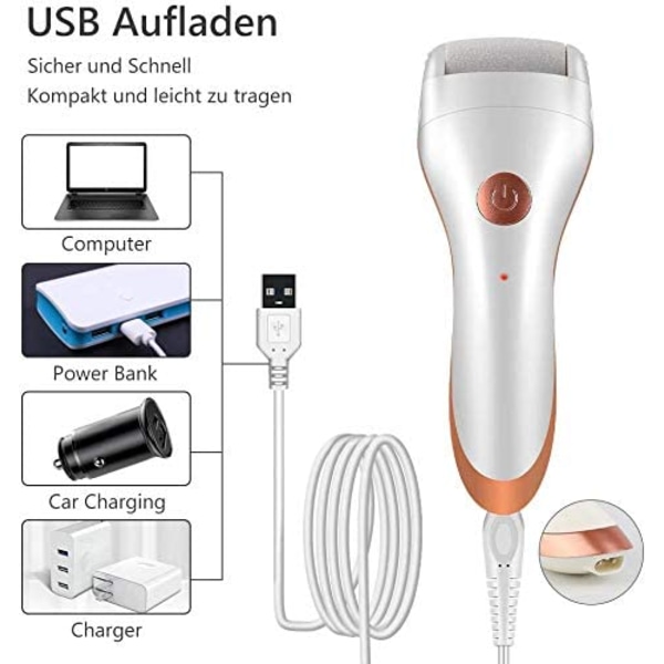 Premium Wet & Dry Callus Remover Elektrisk uppladdningsbar