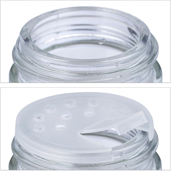 Spice jars set of 8, sprinkler insert, glass spice jars, 120 ml, including labels, pen and funnel,