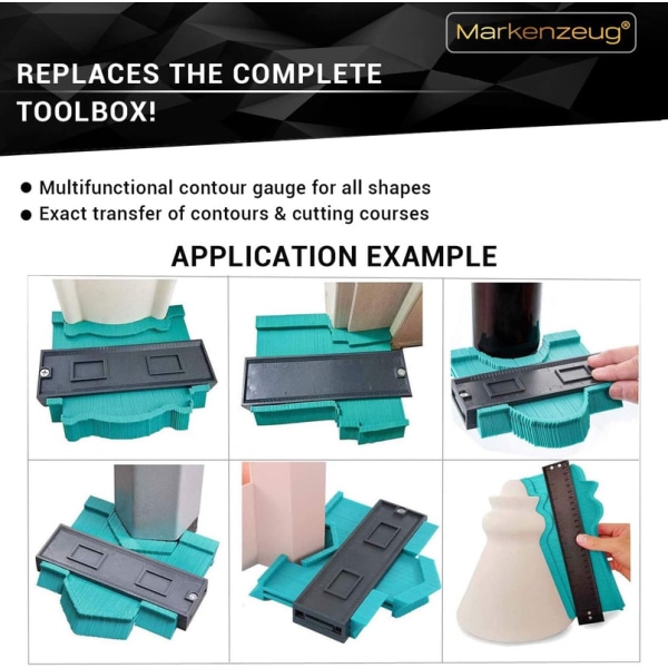 Premium Contour Gauge I Contour Copy Meter med lås I Konturmätare med lås I Laminatplatta