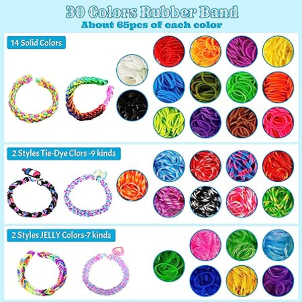 Loom Bands kit 2500 pyssel stycken 40 färger  armband gör det