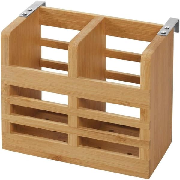 Cutlery Basket for Kitchen Counter, Cabinet or Dining Table, Small Bamboo Cutlery Box