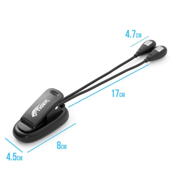 Dual Head Music Stand Light med 2x LED