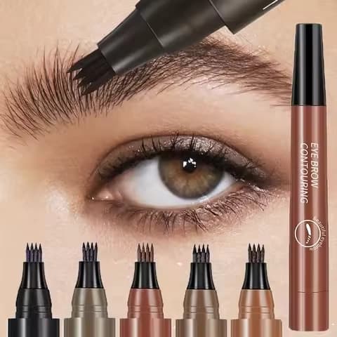 Eyebrow Pencil Eyebrow Brush Split Liquid Waterproof Long-Lasting Eyebrows Enhancer Pencil Eyebrow Shadow