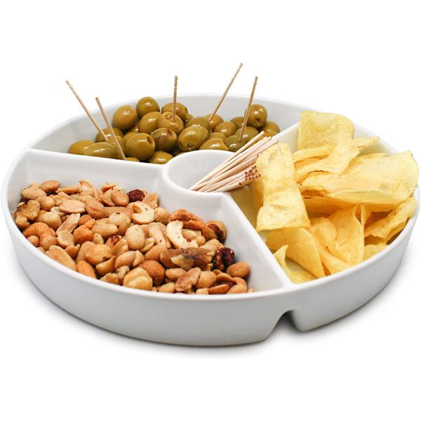 Snacks Tallrik, Vit, 19,5 x 19,5 x 3,5